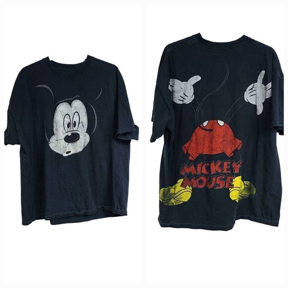 Disney Other - Men's 2XL Mickey Mouse T-Shirt Black Disney Graphic Print Disneyland Vacay Tee